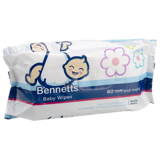 Picture of Bennetts Baby Wipes 80's