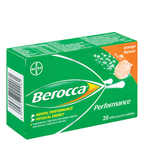 Picture of Berocca Performance Effervescent Tablets Orange 20's