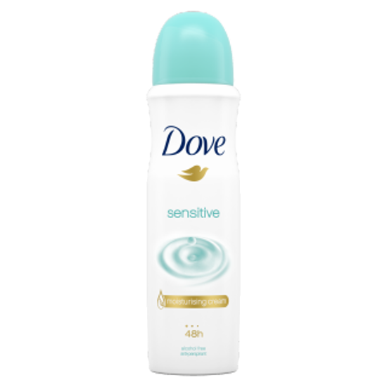 Picture of Dove Aerosol Sensitive Women Antiperspirant Spray 150ml