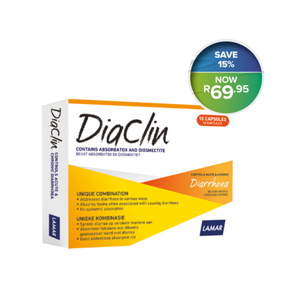 Picture of Diaclin Diarrhoea Capsules 10's