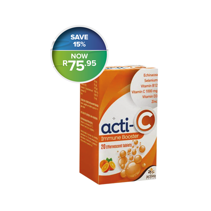 Picture of Acti-C Immune Booster Orange  Effervescent Tablets 20's