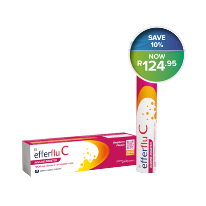 Picture of Efferflu C Immune Booster Raspberry Effervescent Tablets 20's