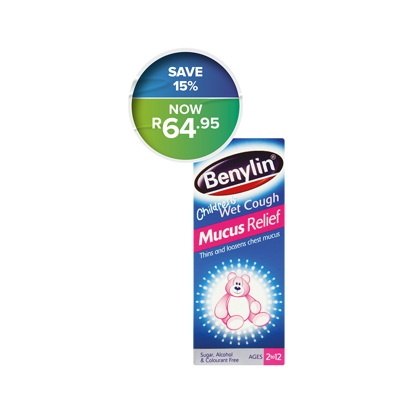 Picture of Benylin Children's Wet Cough Mucus Relief 100ml