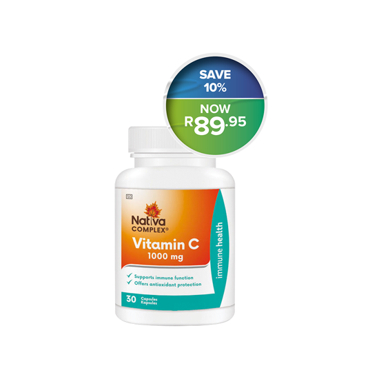 Picture of Nativa Vitamin C 1000mg Capsules 30's